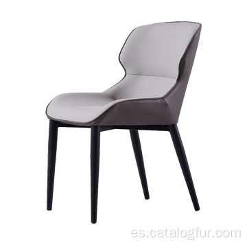 Juego de sillas de comedor modernas de 4 sillas de estilo nórdico sillas de madera de plástico PP gris para comedor